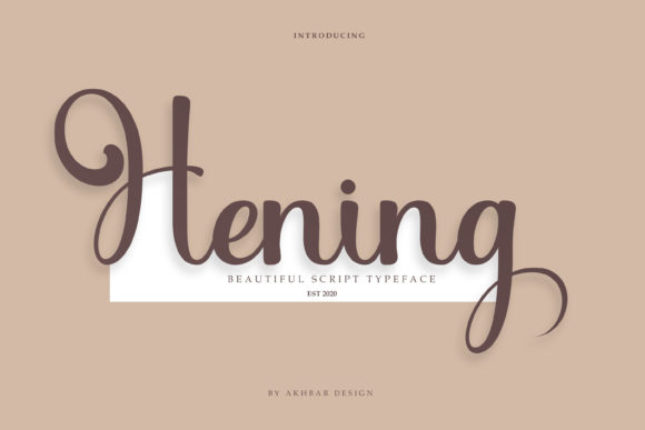 Hening: A Elegant Handwritten Font
