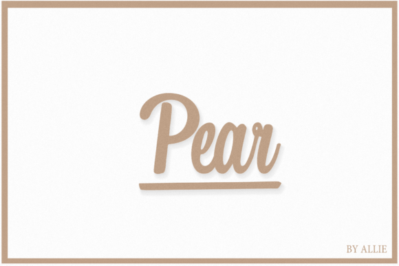 Pear: A Delicate Handwritten Font